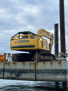 Tas Marine tradespeople working with specialised marine construction equipment